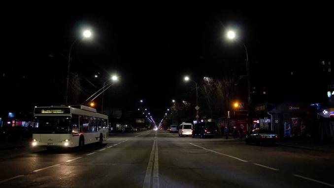 Уличное освещение, проспект Мира, Николаев