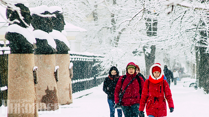 Зима, снег, снегопад, погода в Николаеве, снег в Николаеве