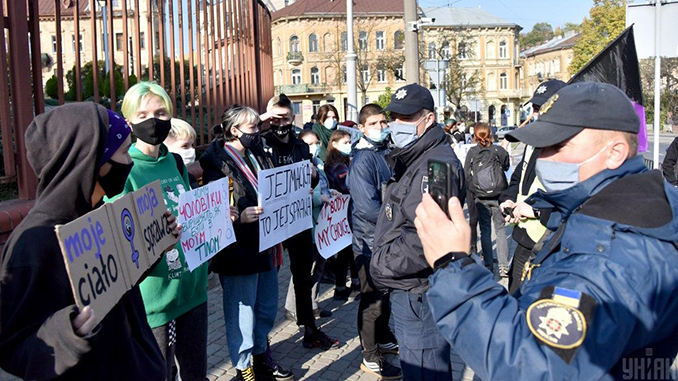 Запрет абортов в Польше, акция протеста