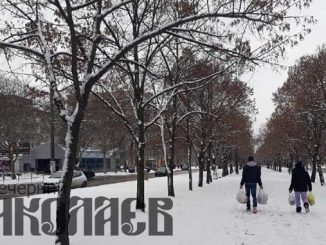 Снег, погода, ярмарка на Колодезной, карантин (с) Фото - А. Рубанская, Вечерний Николаев