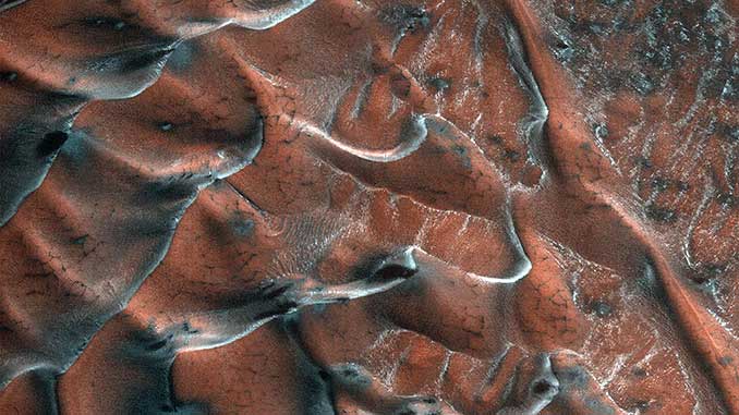 морозные дюны Марса, новости, НАСА, NASA, США, космос, фото, Марс, Perseverance, дюны, марсоход